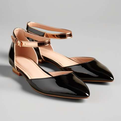 Ankle Strap Flats to wear with dress pants