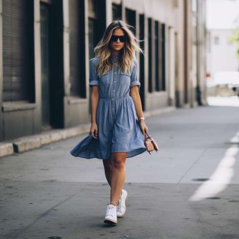 Denim Dresses To Wear With Closed Toed Shoes