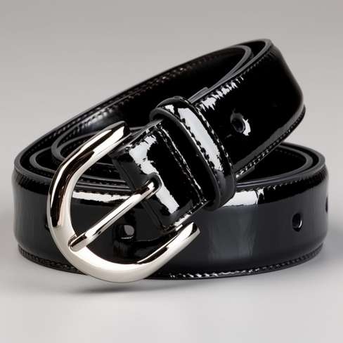 patent leather belt to wear with suede shoes