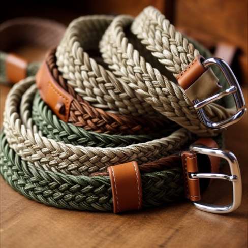 Woven belt to wear with suede shoes
