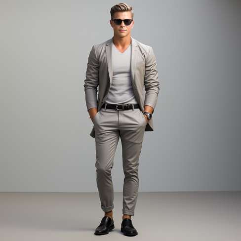 what shoes to wear with grey pants male
