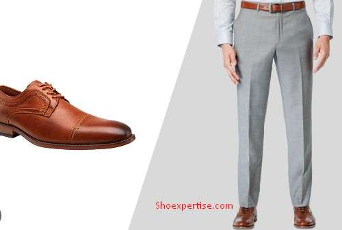 Color Matching of Brown Shoes and Charcoal Pants