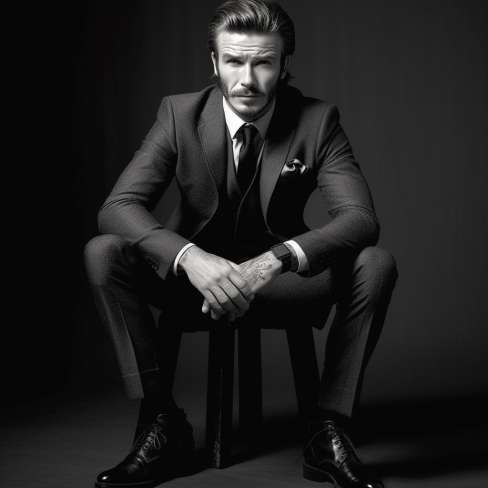 David Beckham Patent Leather Shoes with Suits