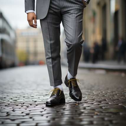 Common Mistakes to Avoid for wearing Grey Socks with Black Shoes Outfit