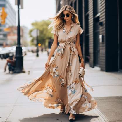 Mary Janes with a Flowy Maxi Dress