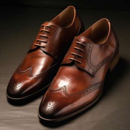 Brown and Burgundy Shoes