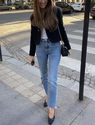 Wear Slingback Flats with classic jeans