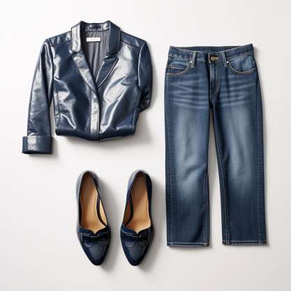 Wear Patent Leather Shoes with Denim 