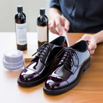 Patent Leather Shoes Pre-Cleaning Preparation