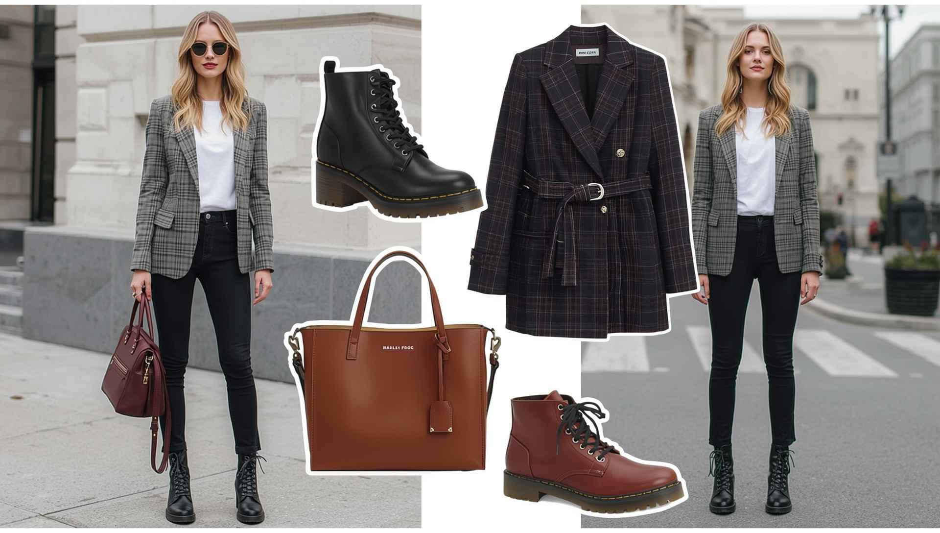 Lucid Origin 3 Plaid Blazer Combat Boots For a bold fall boot 1